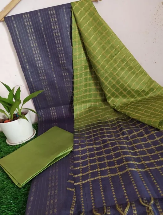 Elegant Handwoven Katan Silk Weaving Suit – A Blend of Tradition and Timeless Grace